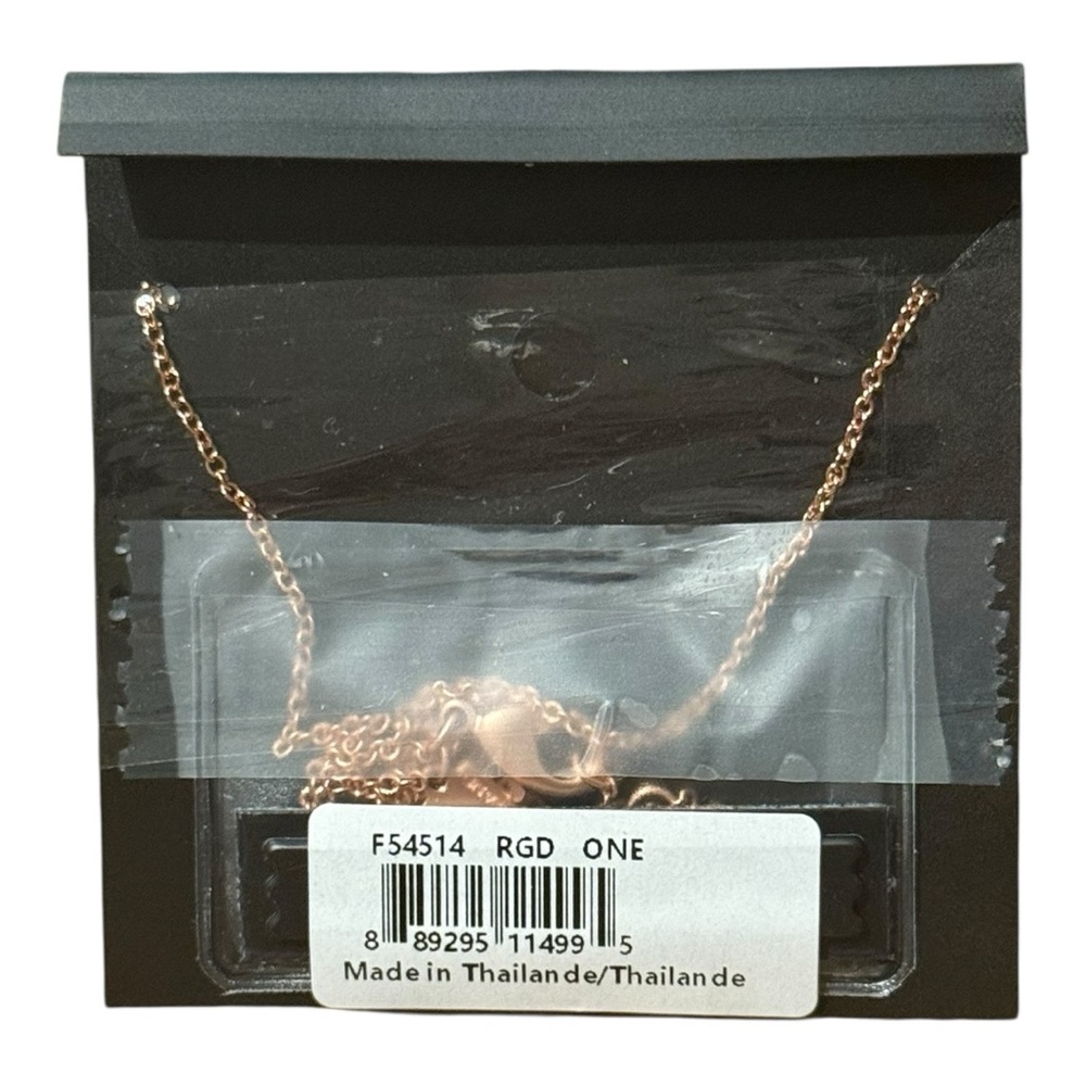 Coach Rose Gold Signature Heart Pendant Necklace - Picture 3 of 4